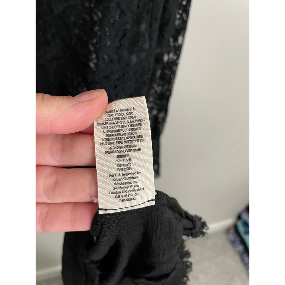 Free People Free People Tell Tale Tunic in Black Size Small WhimsiGoth Romantic - Picture 11 of 11